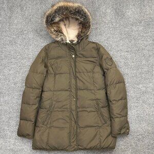 Lauren Ralph Lauren Puffer Longer Pockets Hooded Down Filled Coat XS